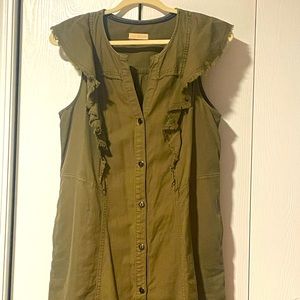 Anthropologie Pilcro button up tunic dress, sz small